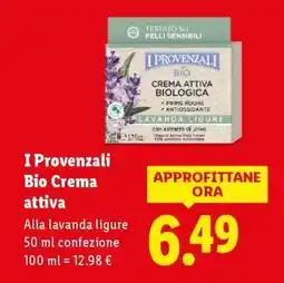 Lidl I Provenzali Bio Crema attiva offerta