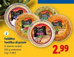 Lidl Sol&Mar Tortillas di patate offerta