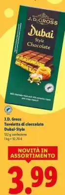 Lidl J.D. Gross Tavoletta di cioccolato Dubai-Style offerta