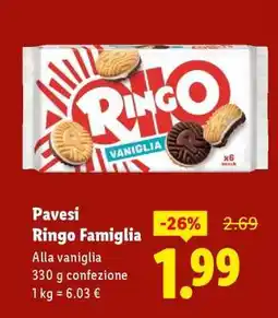 Lidl Pavesi Ringo Famiglia offerta