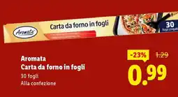 Lidl Aromata Carta da forno in fogli offerta