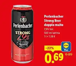 Lidl Perlenbacher Strong Beer Doppio Malto offerta