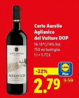 Lidl Corte Aurelio Aglianico del Vulture DOP offerta
