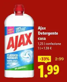 Lidl Ajax Detergente casa offerta