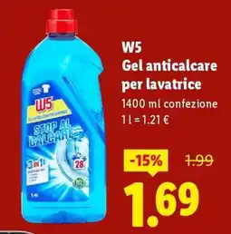 Lidl W5 Gel anticalcare per lavatrice offerta