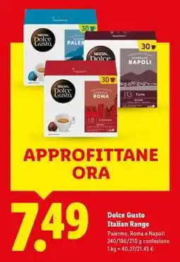 Lidl Dolce Gusto Italian Range offerta