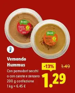 Lidl Vemondo Hummus offerta