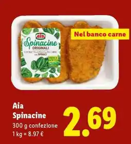 Lidl AIA Spinacine offerta