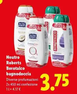 Lidl Neutro Roberts Borotalco Bagnodoccia offerta
