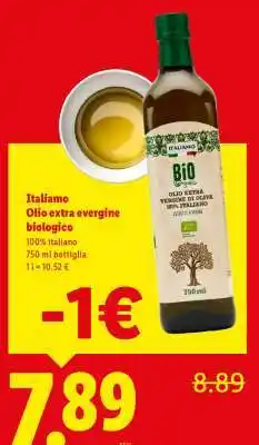 Lidl Italiamo Olio extra evergine biologico offerta