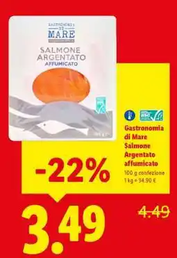 Lidl Gastronomia di Mare Salmone Argentato affumicato offerta