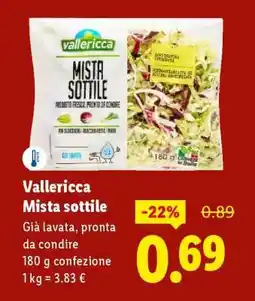 Lidl Vallericca Mista sottile offerta