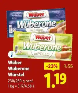 Lidl Wüber Wüberone Würstel offerta