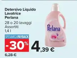 Carrefour Detersivo Liquido Lavatrice Perlana offerta