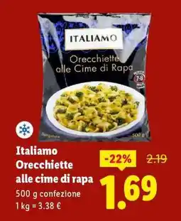 Lidl Italiamo Orecchiette alle cime di rapa offerta