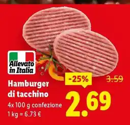 Lidl Hamburger Di Tacchino offerta