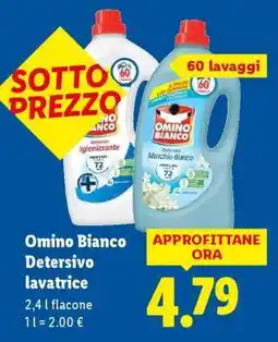 Lidl OMINO BIANCO DETERSIVO LAVATRICE offerta