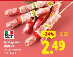 Lidl Mini spiedini di pollo offerta