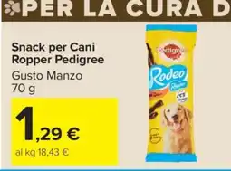 Carrefour Snack per Cani Ropper Pedigree offerta