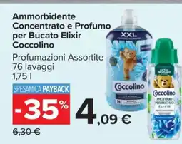 Carrefour Ammorbidente Concentrato e Profumo per Bucato Elixir Coccolino offerta
