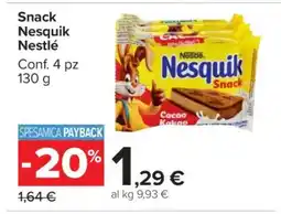 Carrefour Snack Nesquik Nestlé offerta