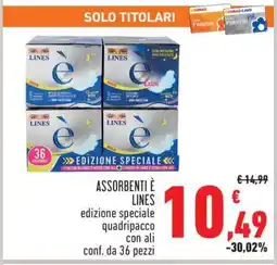 Conad Assorbenti È Lines offerta