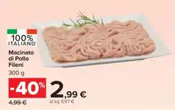 Carrefour Macinato di Pollo Fileni offerta