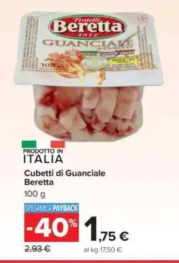 Carrefour Cubetti di Guanciale Beretta offerta