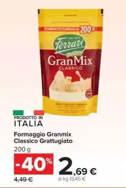 Carrefour Formaggio Granmix Classico Grattugiato offerta