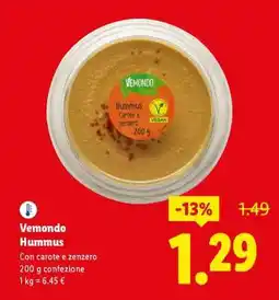 Lidl Vemondo Hummus offerta