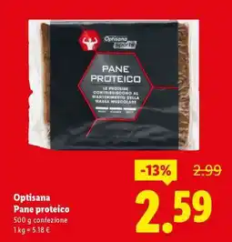 Lidl Optisana Pane proteico offerta