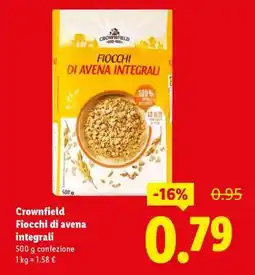 Lidl Crownfield Fiocchi di avena integrali offerta