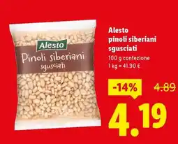 Lidl Alesto Pinoli siberiani sgusciati offerta