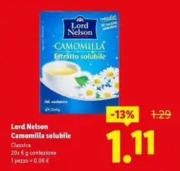 Lidl Lord Nelson Camomilla solubile offerta