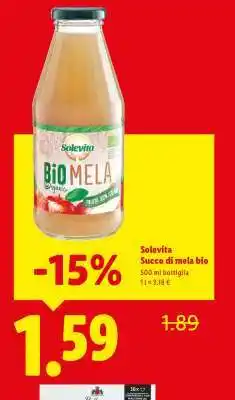 Lidl Solevita Succo di mela bio offerta
