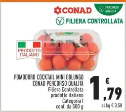 Conad POMODORO COCKTAIL MINI OBLUNGO CONAD PERCORSO QUALITÀ offerta
