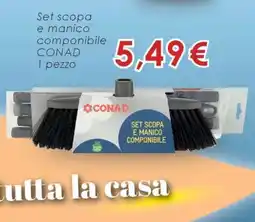 Conad Set scopa e manico componibile CONAD offerta