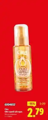 Lidl Cien Olio capelli all’argan offerta