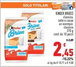 Conad Kinder Brioss offerta