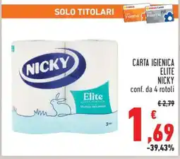 Conad CARTA IGIENICA ELITE NICKY offerta