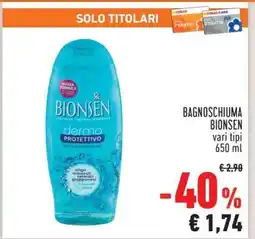 Conad Bagnoschiuma Bionsen offerta