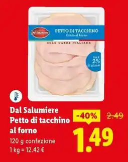 Lidl Dal Salumiere Petto di tacchino al forno offerta