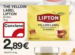 Coop THÉ YELLOW LABEL LIPTON offerta