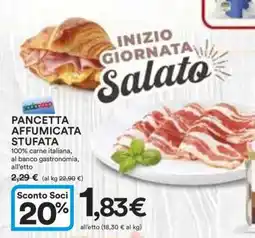 Coop PANCETTA AFFUMICATA STUFATA offerta