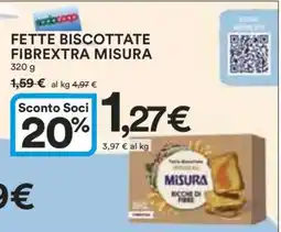 Coop Fette Biscottate Fibrextra MISURA offerta