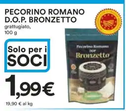 Coop PECORINO ROMANO D.O.P. BRONZETTO offerta