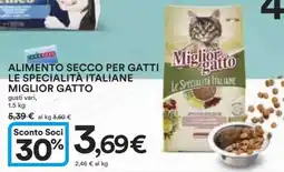 Coop ALIMENTO SECCO PER GATTI LE SPECIALITÀ ITALIANE MIGLIOR GATTO offerta