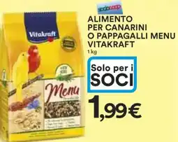 Coop ALIMENTO PER CANARINI O PAPPAGALLI MENU VITAKRAFT offerta