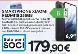 Coop SMARTPHONE XIAOMI REDMI15 256GB offerta