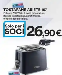 Coop TOSTAPANE ARIETE 157 offerta